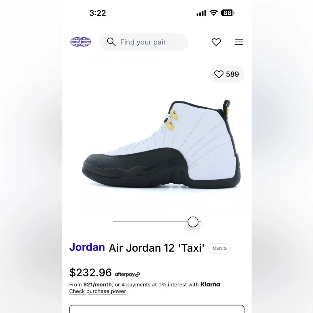 Air Jordan 12 Retro “Taxi”